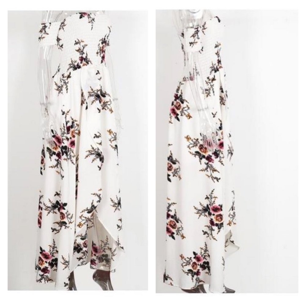 Floral Boho Off Shoulder Asymmetrical Dress - Picture 7 of 8